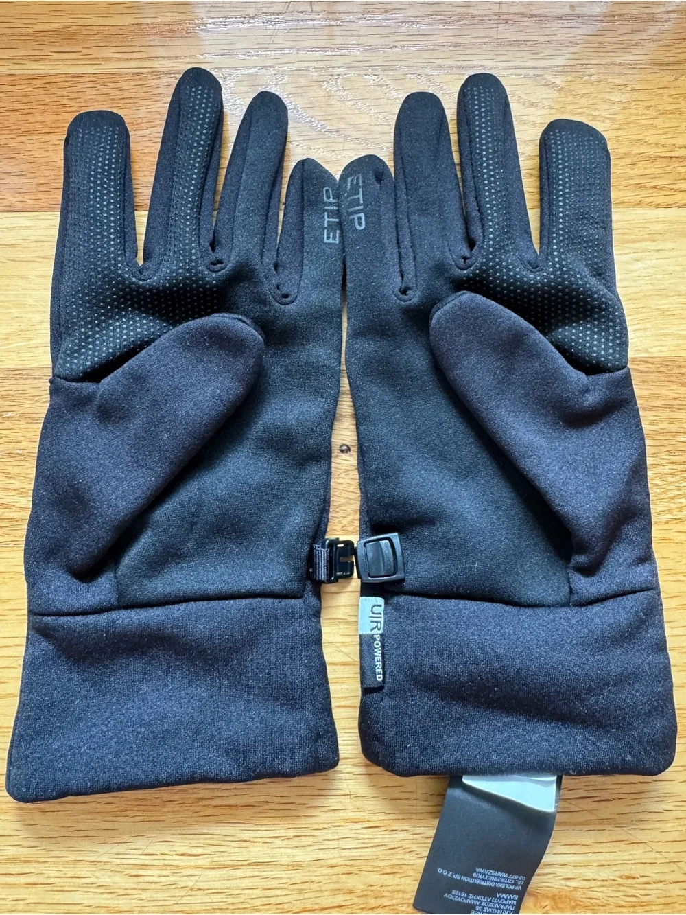 The North Face Black Touchscreen Gloves large fleece lined